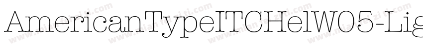 AmericanTypeITCHelW05-Light Regular字体转换